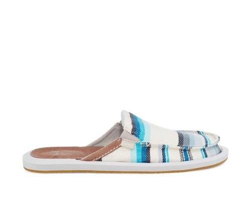 Női Papucs - Sanuk You Got My Back Blanket Sustainable Slip-on - Sanuk Kék Cipő YDRFBV631